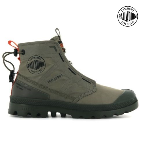 Palladium Pampa Travel Lite Laarzen Dames Olijfgroen | NL 03GVKCB